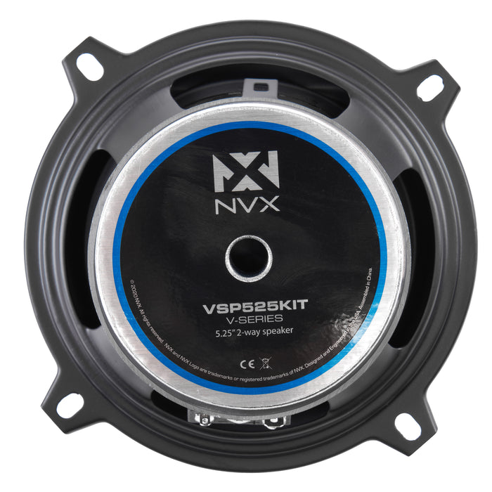 VSP525KIT 750W Peak (250W RMS) 5.25" V-Series 2-Way Component Speakers with 25mm Silk Dome Tweeters