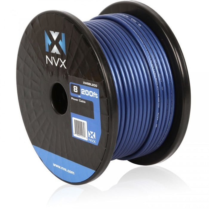 XW8BL200 200 ft. of Frosted Blue 8-Gauge True Spec 100% Oxygen-Free Copper EnvyFlex Power/Ground Wire