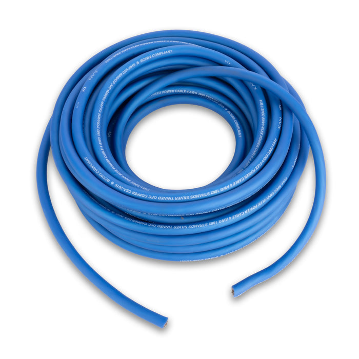 XW4BL50 50 ft. of Frosted Blue 4-Gauge True Spec 100% Oxygen-Free Copper EnvyFlex Power/Ground Wire