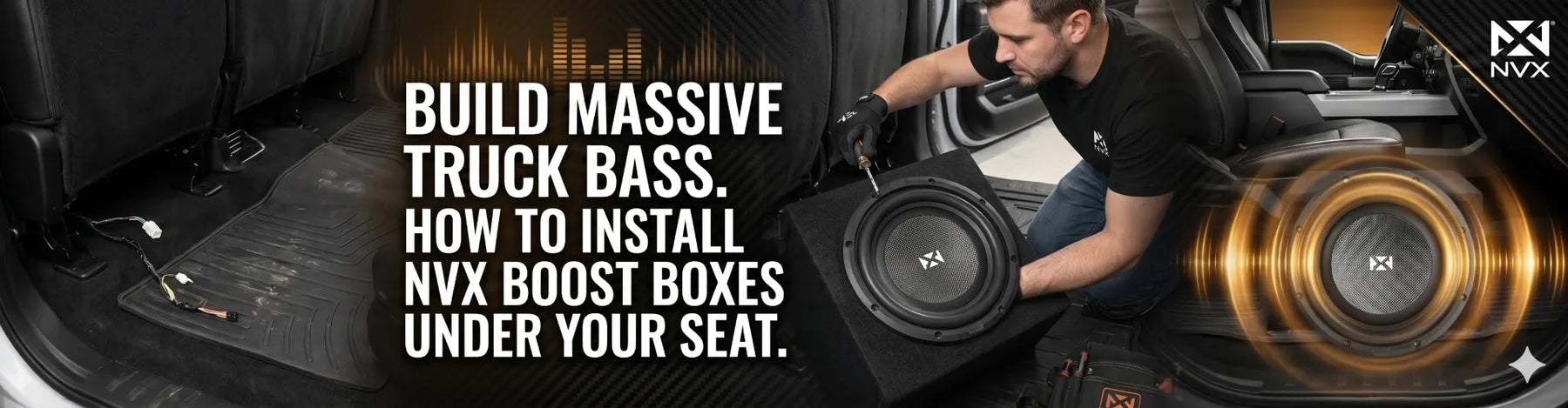 NVX Boost Box Underseat Truck Bass Install