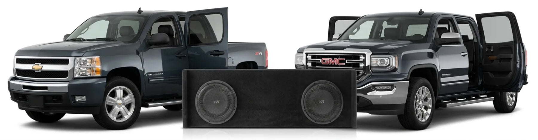NVX Loaded Subwoofer Enclosure 2007-2013 Silverado Sierra