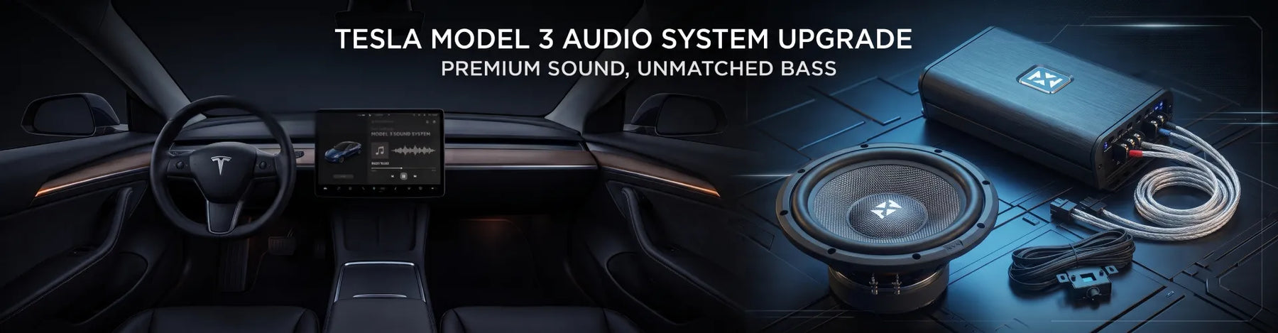 NVX Car Audio Tesla Model 3 Subwoofer Amplifier Upgrade