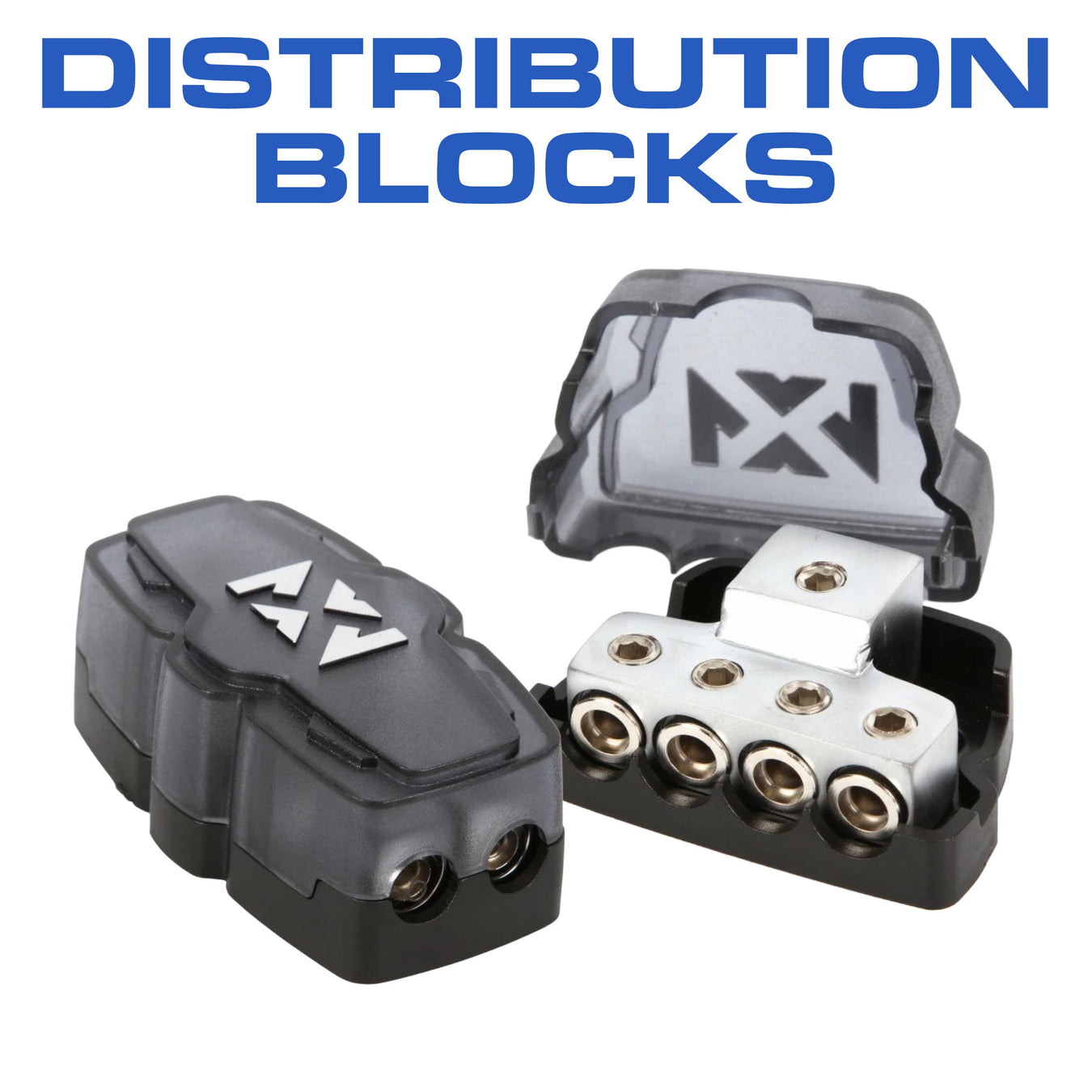 2x Power Ground Amp Distribution Block 0/2/4 AWG Input 4/8/10 AWG 2x Power Ground Amp Distribution Block 0/2/4 AWG Input 4/8/10 AWG