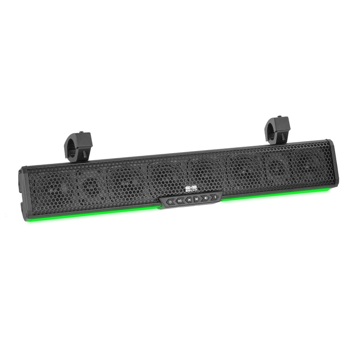 BASB27 Version 2 (BASB27v2) 27" 500W Weatherproof UTV/ATV/Powersports Bluetooth Soundbar with 8 Speakers and LED Lighting