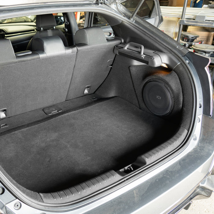 2017-2021 Honda Civic Hatchback - Custom 10" 350W RMS Loaded Subwoofer Enclosure | BE-HON-CVCHB-G10