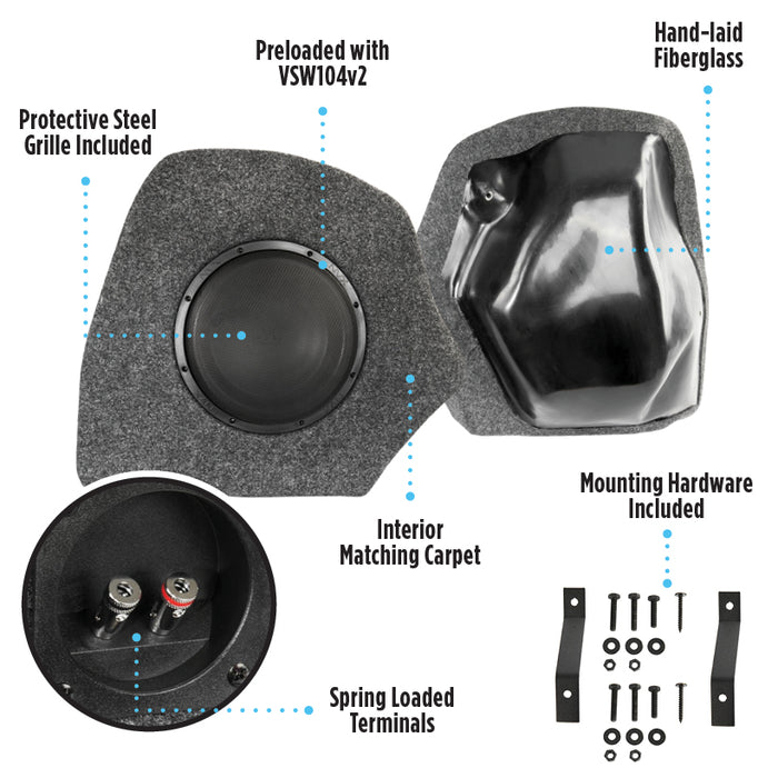 2014-2018 Toyota Corolla Bass Package - Includes 10" 500W RMS Subwoofer, Custom Enclosure, Monoblock Amplifier, Line Out Converter and Complete Wiring 2014-2018 Toyota Corolla Bass Package - Includes 10" 500W RMS Subwoofer, Custom Enclosure, Monoblock Amplifier, Line Out Converter and Complete Wiring