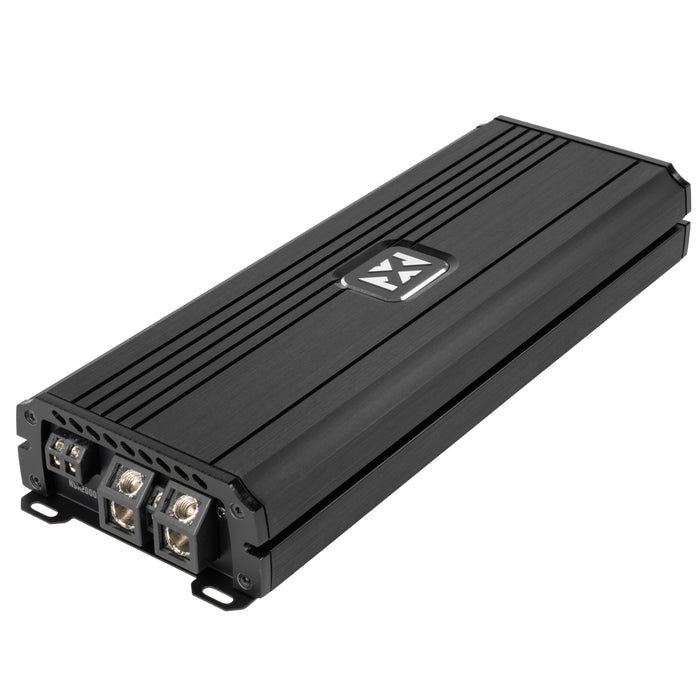 NDA20001 4000W Peak (2000W RMS) N-Series Class-D 1-Ohm Stable Monoblock Amplifier with Remote Bass Knob