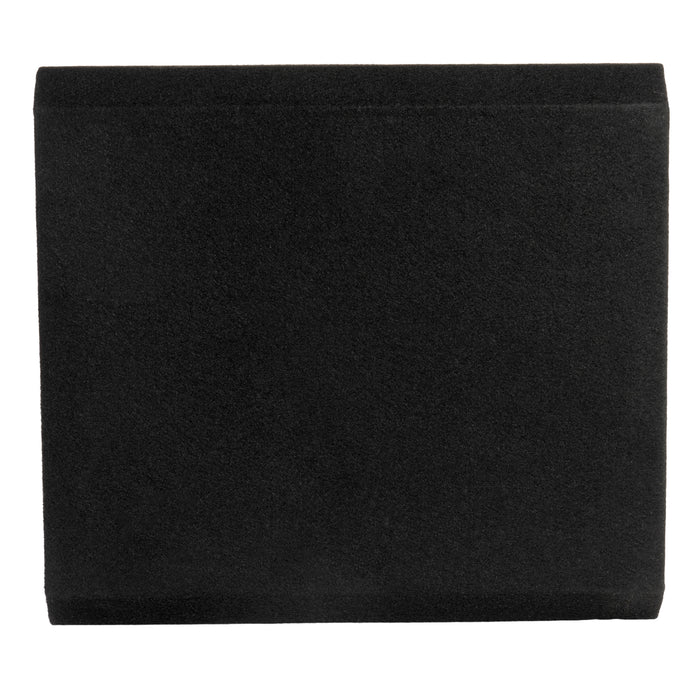 NE101P Single 10" Slot Ported 3/4" MDF Black Carpeted Subwoofer Enclosure – 1.5 Cu. Ft. with Polyfil and NVX Logo