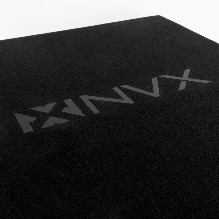 NE101P Single 10" Slot Ported 3/4" MDF Black Carpeted Subwoofer Enclosure – 1.5 Cu. Ft. with Polyfil and NVX Logo