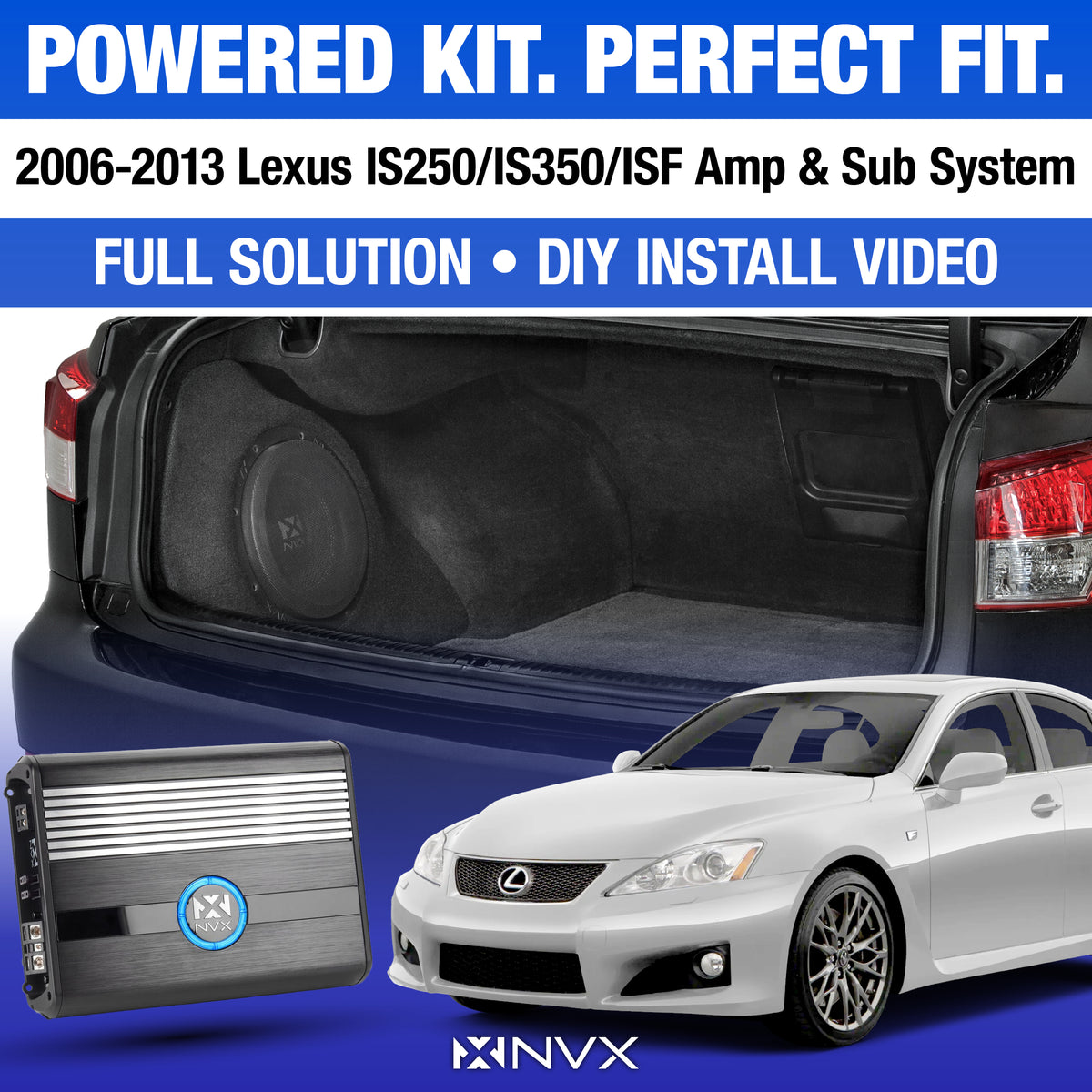2006-2013 Lexus IS250/IS350/ISF Bass Package - Includes 10