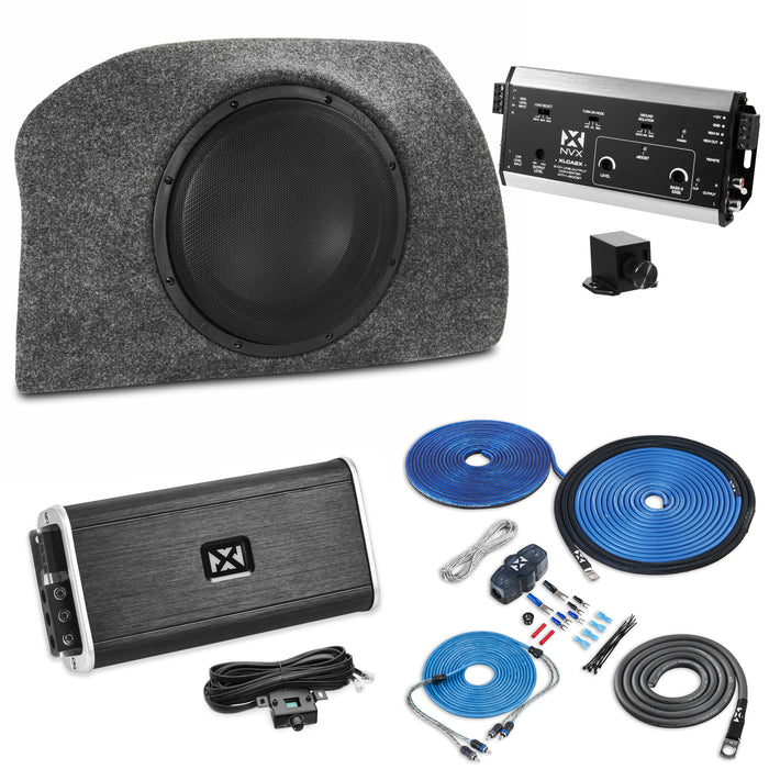 2016-2020 Hyundai Elantra Bass Package - Includes 10" 500W RMS Subwoofer, Custom Enclosure, Monoblock Amplifier, Line Out Converter and Complete Wiring Kit (PBK-HYDELA-G6)