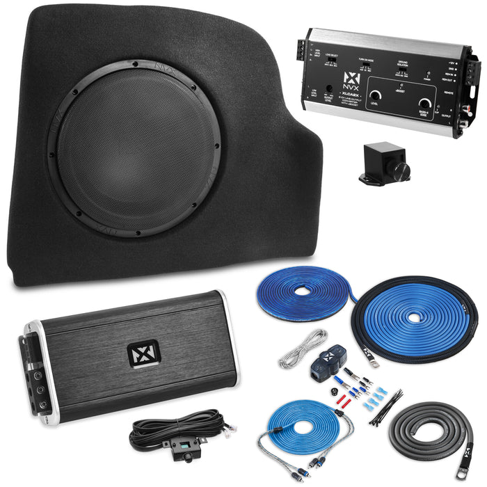 2014-2019 Toyota Highlander Bass Package - Includes 10" 500W RMS Subwoofer, Custom Enclosure, Monoblock Amplifier, Line Out Converter and Complete Wiring Kit (PBK-TOYHIG3-VS102)