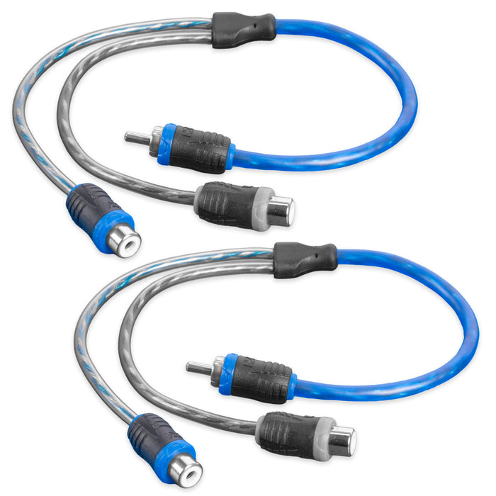 XIV2F 1 Male to 2 Female Y-Adapter V-Series RCA Audio Interconnect Cables (2-pack)