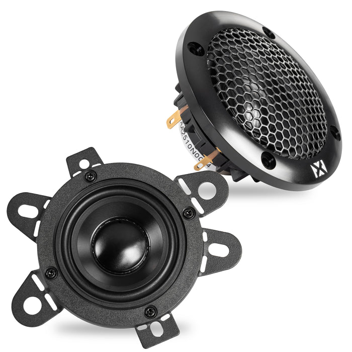 XQS2 200W Peak (100W RMS) 2.5" X-Series NEO Midrange Speakers with adapters for select GM, Mopar, Toyota, Subaru and Mercedes vehicles