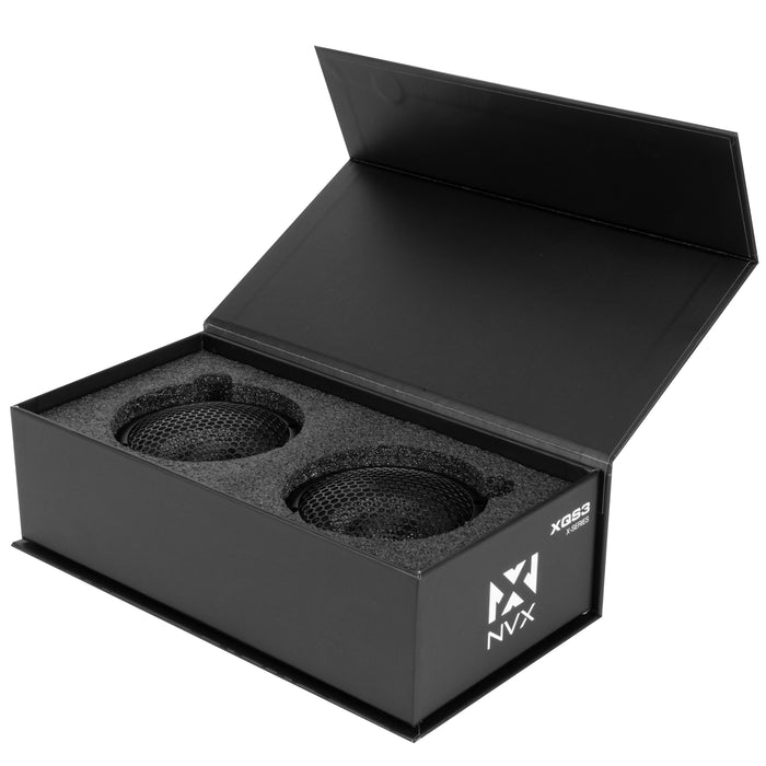 XQS653KIT 700W Peak (350W RMS) 6.5" X-Series 3-Way Component Speaker System with Carbon Fiber Cones and 30mm Silk Dome Tweeters