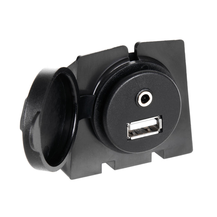 BAAUXUSB | Flush or Surface Mount USB and AUX Input Adapter