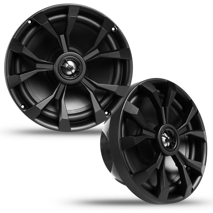 BBMS8B 500W Peak (250W RMS) 8" 2-Way Coaxial Marine Speakers (Black)