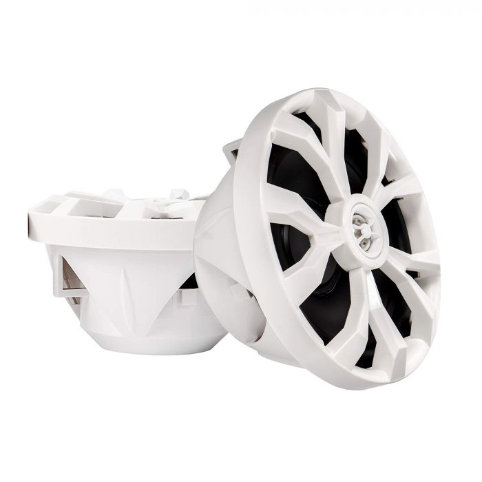 BBMS8W 500W Peak (250W RMS) 8" 2-Way Coaxial Marine Speakers (White)