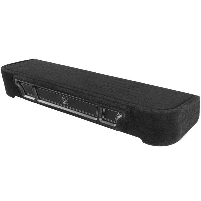 Custom Fit Dual 10" Empty BOOST Vented Truck Enclosure with RGB LED Lighting - 2009-2026 Ford F-Series Crew Cab Trucks - UBE-FD-09F150SC-P210