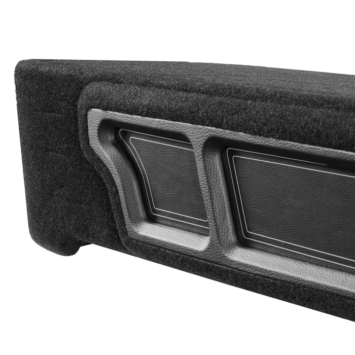 Custom Fit Dual 10" Empty BOOST Vented Truck Enclosure with RGB LED Lighting - 2009-2026 Ford F-Series Crew Cab Trucks - UBE-FD-09F150SC-P210