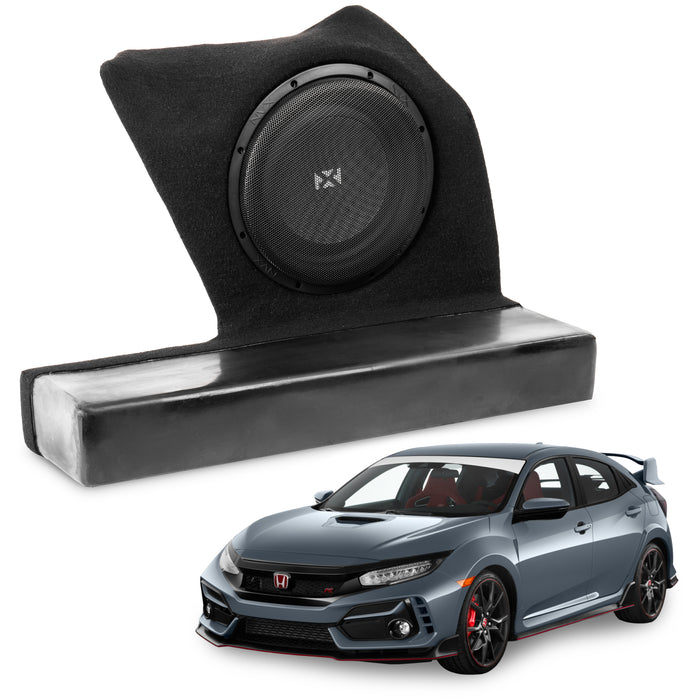 2017-2021 Honda Civic Hatchback - Custom 10" 350W RMS Loaded Subwoofer Enclosure | BE-HON-CVCHB-G10