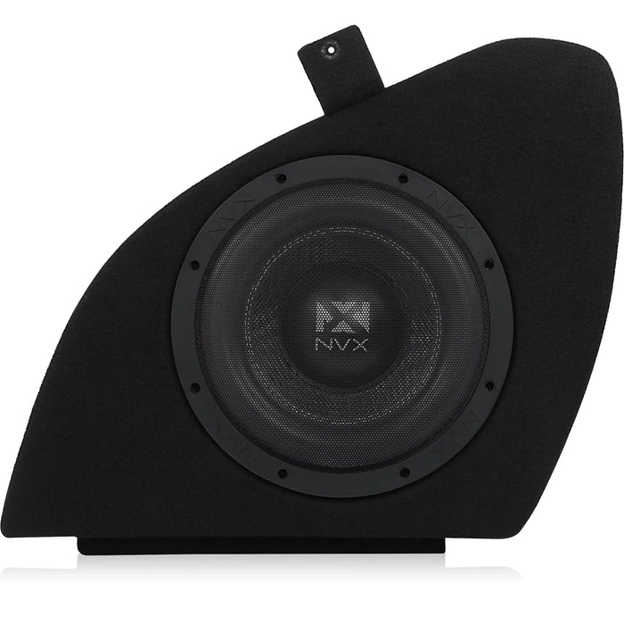 2012-2020 Tesla Model S Bass Package - Custom Single 10" 1000W RMS Amplified Subwoofer Enclosure with Line Out Converter and Wiring Kit - PBK-TSLAS-VCW104