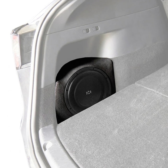 Custom Fit 350W RMS Single 10" Loaded BOOST Sealed Enclosure - 2020-2023 Tesla Model Y - BE-TSLA-Y-G1D (Driver's Side)