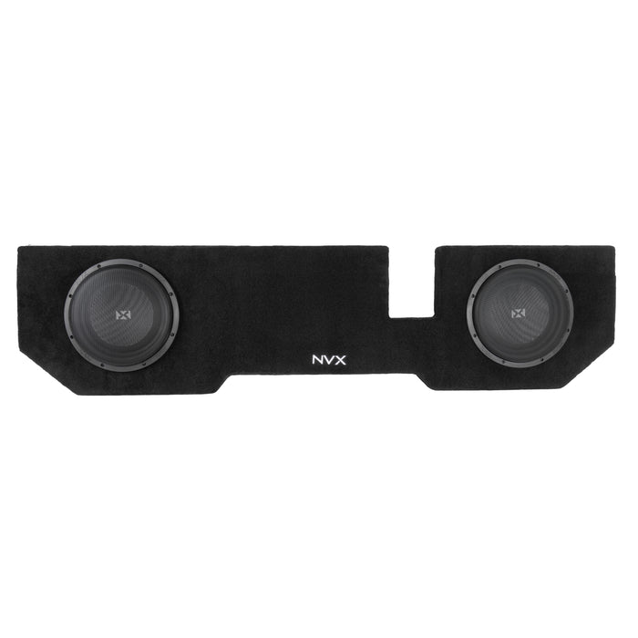 LVE-DOD-RAMQCCG3-D10S Custom Fit 700W RMS Dual 10" Sealed Loaded Subwoofer Enclosure for 2002-2018 Ram Quad and Crew Cab Trucks