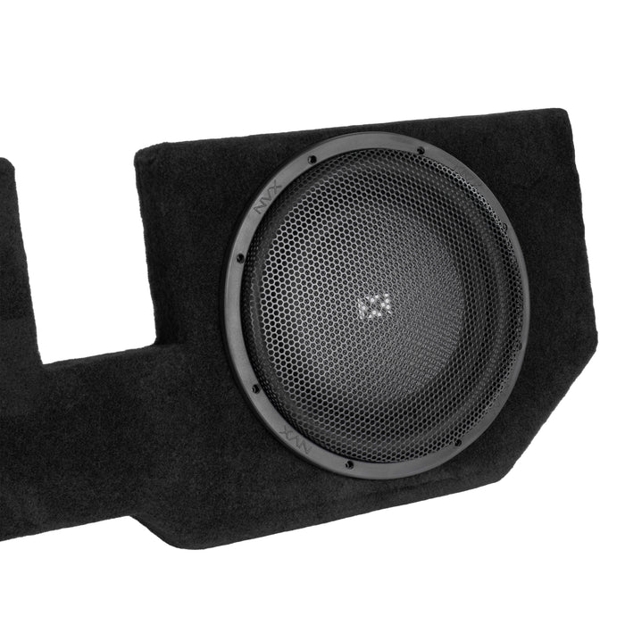 LVE-DOD-RAMQCCG3-D12S Custom Fit 800W RMS Dual 12" Sealed Loaded Subwoofer Enclosure for 2002-2018 Ram Quad and Crew Cab Trucks