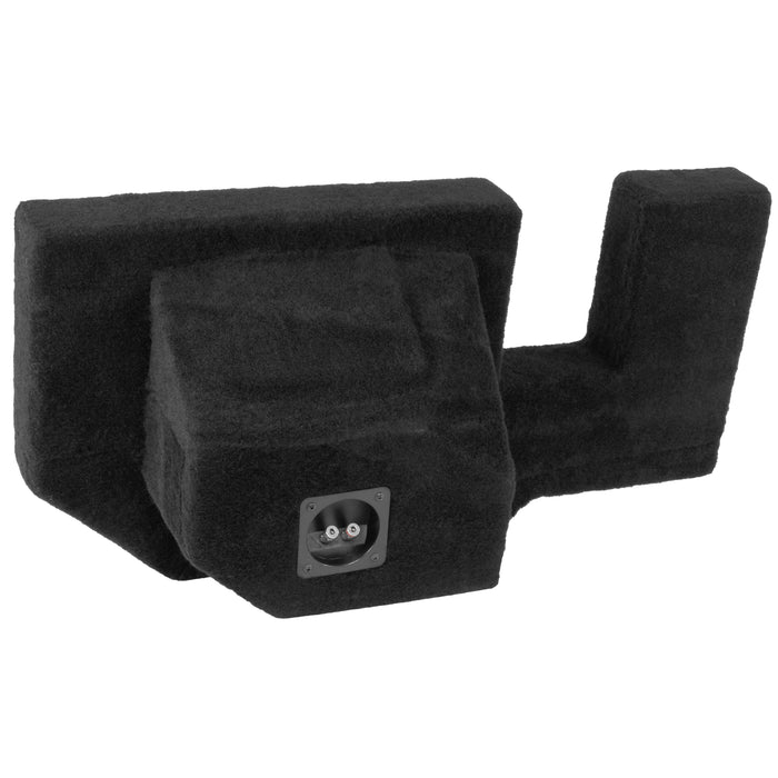 LVE-DOD-RAMQCCG3-S10S Custom Fit 350W RMS Single 10" Sealed Loaded Subwoofer Enclosure for 2002-2018 Ram Quad and Crew Cab Trucks