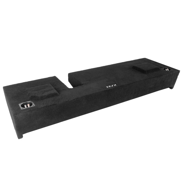 LVE-FRD-150CECG12-D10S Custom Fit 700W RMS Dual 10" Sealed Down Firing Loaded Subwoofer Enclosure for 2009-2018 Ford F-150 Super Crew and Super Cab Trucks