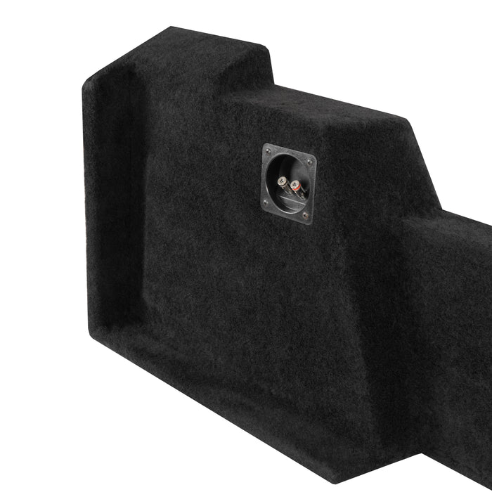 LVE-GM-SLVDCG3-D12S Custom Fit 800W RMS Dual 12" Sealed Up Firing Loaded Subwoofer Enclosure for 2014-2018 Chevrolet Silverado and GMC Sierra Double Cab Trucks