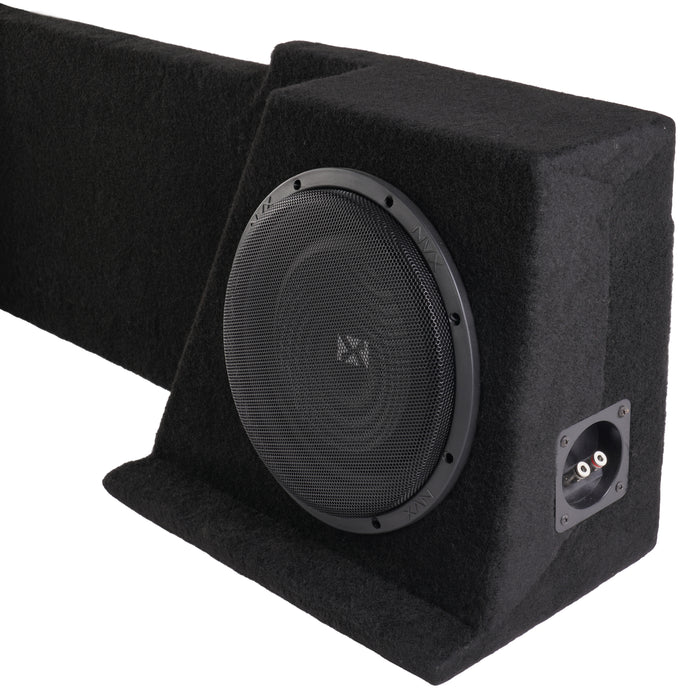 LVE-GM-SLVECG2-D12S Custom Fit 800W RMS Dual 12" Sealed Down Firing Loaded Subwoofer Enclosure for 2008-2013 Chevrolet Silverado and GMC Sierra Extended Cab Trucks