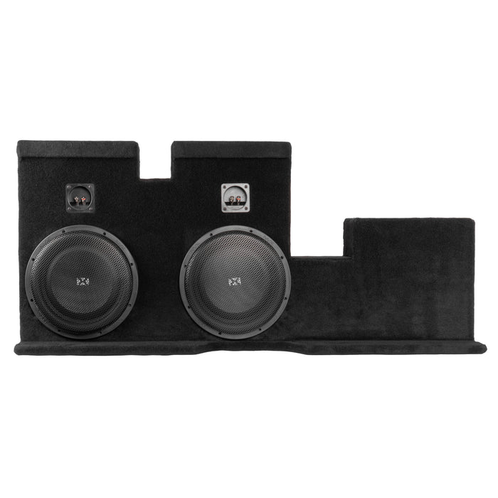 LVE-TOY-TUNDCG2-D12S Custom Fit 800W RMS Dual 12" Sealed Loaded Subwoofer Enclosure for 2007-2017 Tundra Double Cab Trucks