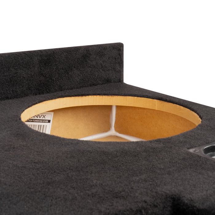 LVE-TOY-TUNDCG2-D12S Custom Fit 800W RMS Dual 12" Sealed Loaded Subwoofer Enclosure for 2007-2017 Tundra Double Cab Trucks