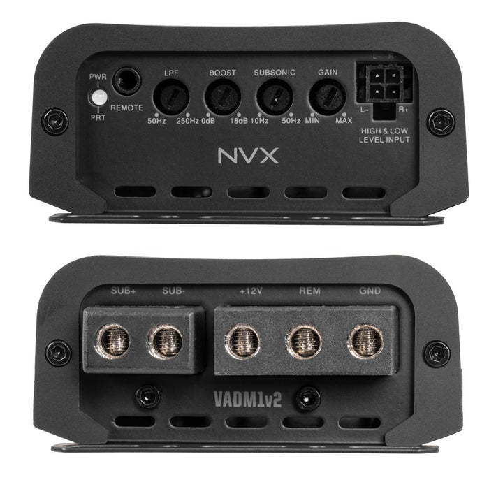 NVX Single 10" Complete Bass System w/  Ported Box, Amp, and Wiring Kit