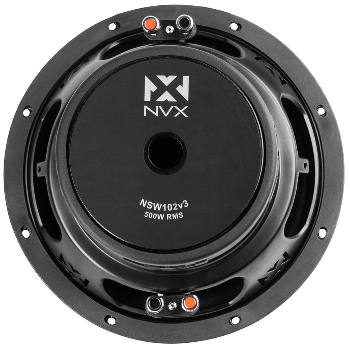 NVX Single 10" Complete Bass System w/  Ported Box, Amp, and Wiring Kit