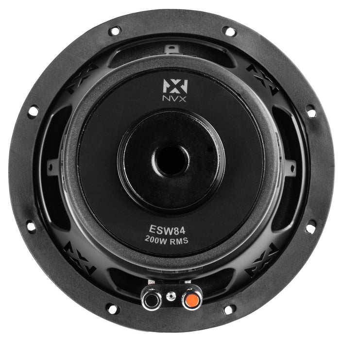 NVX Dual 8" Complete Bass System w/ Ported Box, Amp, and Wiring Kit