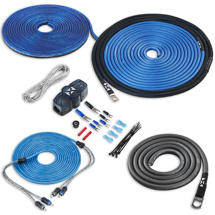 NVX Dual 8" Complete Bass System w/ Ported Box, Amp, and Wiring Kit