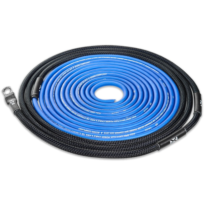 NVX Dual 8" Complete Bass System w/ Ported Box, Amp, and Wiring Kit