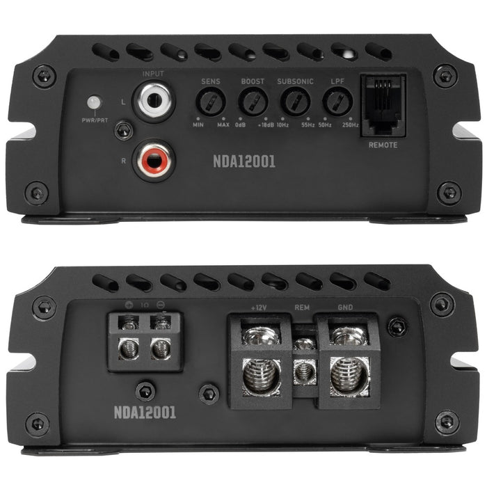 NVX Dual 8" Complete Bass System w/  Ported Box, Amp, and Wiring Kit