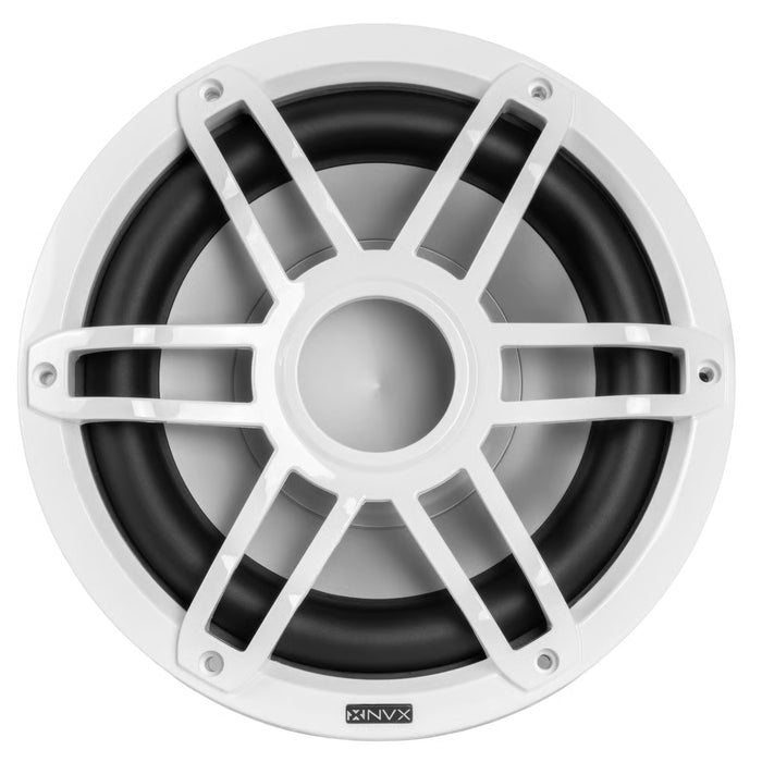 NVX NMPS20 Receiver, 2x MVSP65 Marine Speakers, MV104W Subwoofer, vad11005v2