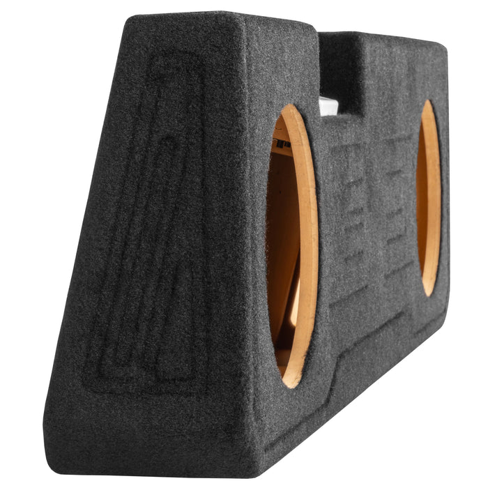 2008-2018 Chevrolet Silverado, GMC Sierra Crew Cab Bass Package - Custom Dual 12" 1200W RMS Amplified Sealed Subwoofer Enclosure with Amplifier Wiring Kit - PBK-GM-08SLVCC-S212