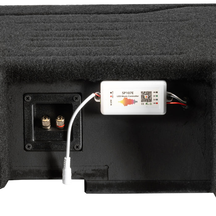 2019-2024 Chevrolet Silverado, GMC Sierra Crew Cab Bass Package - Custom Dual 10" 1200W RMS Amplified Sealed Subwoofer Enclosure with Amplifier Wiring Kit - PBK-GM-19SLVCC-S210