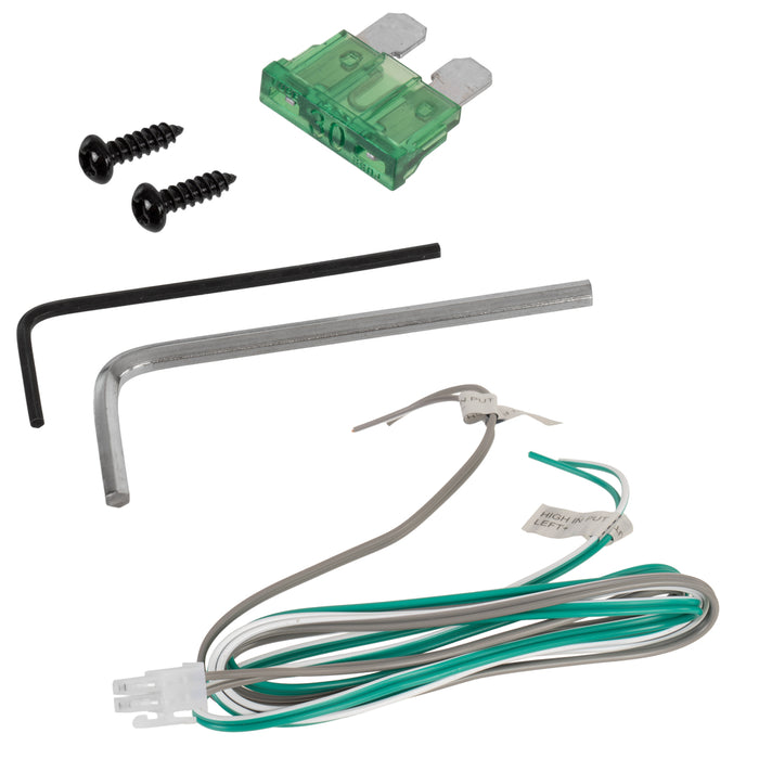 QB10SPA 1200W Peak (350W RMS) Single 10" Amplified Ported Loaded Subwoofer Enclosure with Remote Bass Knob and Amplifier Wiring Kit