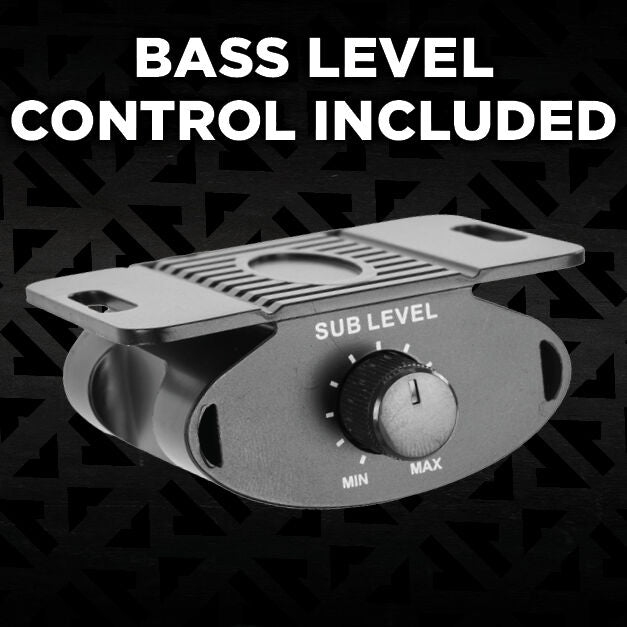 QBUS10P 500W Peak (200W) RMS 10" Ported Amplified Loaded Under Seat Subwoofer System with Remote Bass Knob and Amplifier Wiring Kit