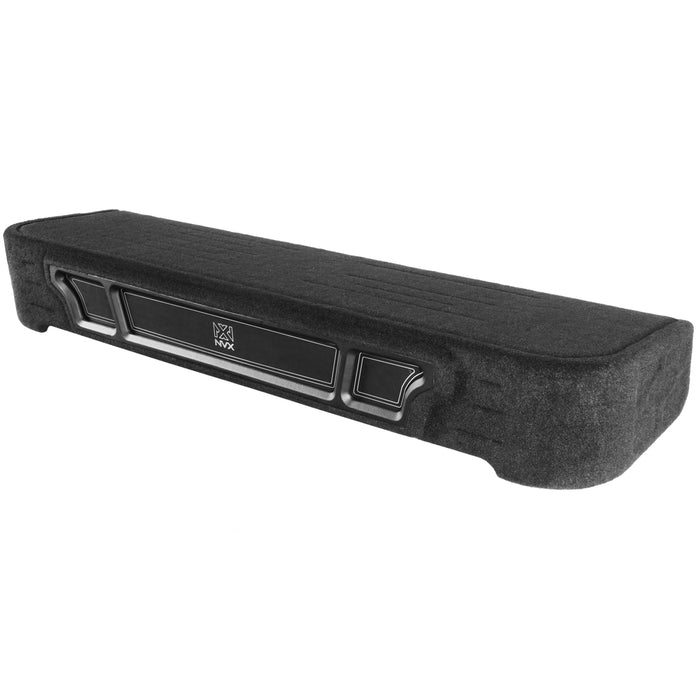 Custom Fit Dual 10" Empty BOOST Sealed Truck Enclosure with RGB LED Lighting - 2009-2026 Ford F-Series Crew Cab Trucks - UBE-FD-09F150SC-S210