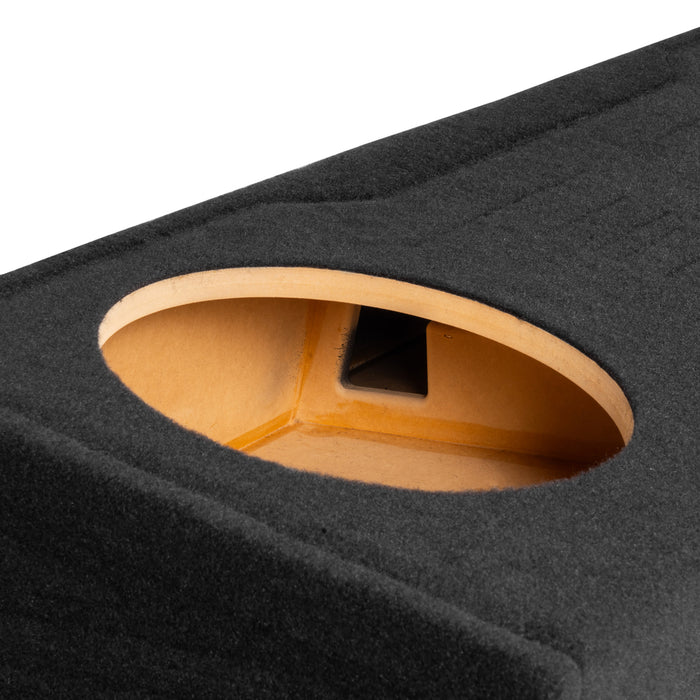 Custom Fit Dual 12" Empty BOOST Vented Truck Enclosure with RGB LED Lighting - 2008-2018 Chevrolet Silverado, GMC Sierra Crew Cab Trucks - UBE-GM-08SLVCC-P212