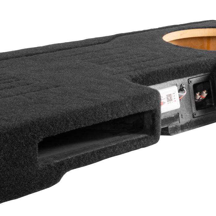 Custom Fit Dual 12" Empty BOOST Vented Truck Enclosure with RGB LED Lighting - 2008-2018 Chevrolet Silverado, GMC Sierra Crew Cab Trucks - UBE-GM-08SLVCC-P212