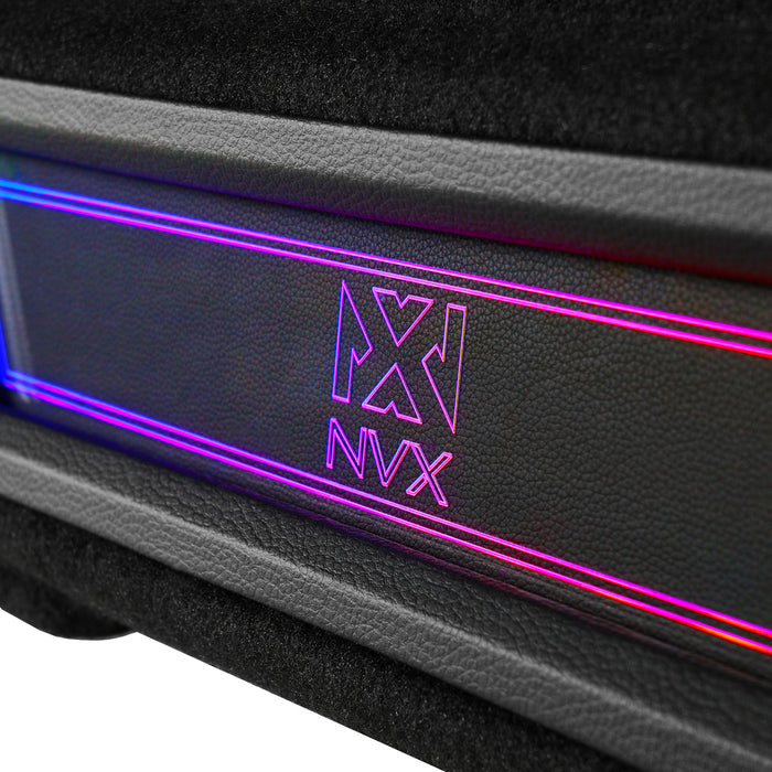 Custom Fit Dual 12" Empty BOOST Vented Truck Enclosure with RGB LED Lighting - 2008-2018 Chevrolet Silverado, GMC Sierra Crew Cab Trucks - UBE-GM-08SLVCC-P212